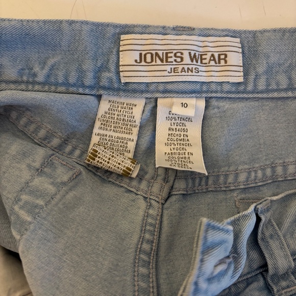 Womens Jones Wear Soft Straight Leg Denim Jeans Light Wash Blue Size 10 - Picture 4 of 5